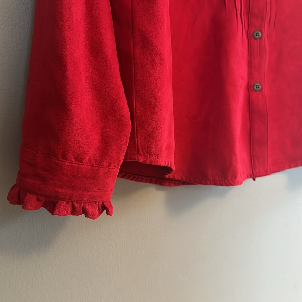 Northern Reflections Red Button-Shacket ❤️ - Picture 3 of 6